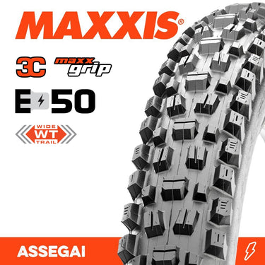 Maxxis Tyre Assegai 29 X 2.50 WT 3C Grip DH TR E-MTB Fold 60X2TPI E-50